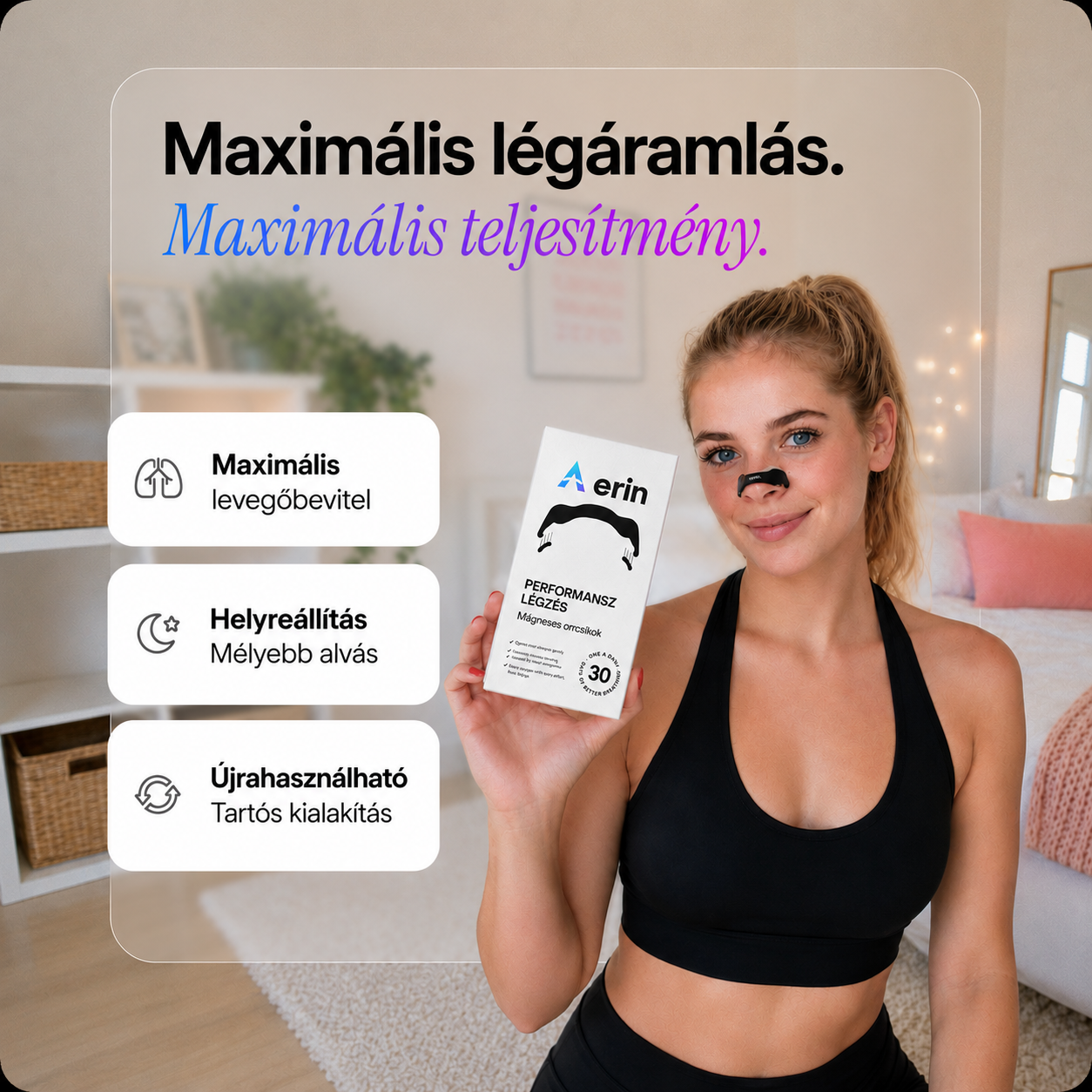 Aerin – mágneses orrtágító a szabad légzésért